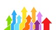 © Bhaskar4 - Arrow growth animation showing colorful upward direction symbolizing business success and financial improvement