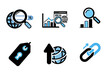 © Tharindu - SEO Digital Marketing Icons: Optimize, Web Traffic, Link Building, Search & Analytics Strategy Vector Set