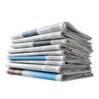© jahanarabegum7973 - Stack of folded newspapers with text isolated on a transparent background