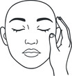 © vadymstock - A serene illustration of a person practicing skincare and relaxation techniques for wellness.