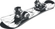 © vadymstock - A detailed illustration of a snowboard with bindings ready for winter sports and adventure.