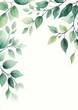 © Jdgkxbnc - Soft watercolor painting of green leafy branches framing a light background evoking calm and natural serenity