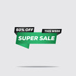 © RNB DESIGN - Big Set of Black & Green Promotion Badges – Sale, Discount, Special Offer, 50% Off Shopping Banner Stickers | Vector Illustration