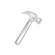 © FryArt - Classic Claw Hammer Icon with Sketchy Lines