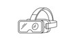 © Hanan - Virtual reality headset line icon vr glasses for gaming and entertainment modern technology for immersive experience and simulation