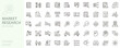 © Pedro - Market research icon set. Analytics, data, audience, strategy, insights, trends, growth icons. Thin line editable stroke vector illustrations