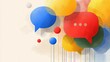 © RealityForge - Colorful speech bubbles on a clean minimalist background for effective communication and dialogue