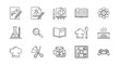 © Alisa - Set of linear icons representing various hobbies and activities concept collection