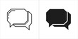 © Shofikul Stock - Two speech bubble icon, one outlined and one filled
