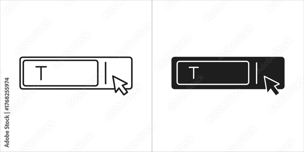 Image vectorielle Stock Two icons of a text input field with a cursor ...