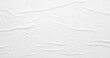 © Kwangmoozaa - white crumpled and creased glued wrinkled paper poster texture background
