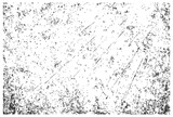 Black and White Distressed Grunge Texture Overlay with Scratches and Dust Particles Vector Illustration