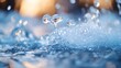 © zxw134 - Ice shattering and spraying in slow motion, flying crystal fragments, refreshing beverage ad background, high-speed photography