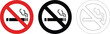 © MuhammadKhizar - No Smoking vector icon isolated on white background — prohibition sign symbol for health, safety, and public area restriction awareness