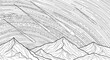 © Agung - Zen coloring page of mountains under a meteor shower for adults, calming and relaxing activity for all ages