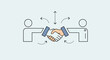 © Slamet - Business agreement and collaboration showing handshake symbolizing partnership and cooperation