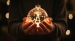 © Luiz - Childs hands holding a glowing christmas ornament, creating a magical and festive scene