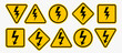 © Yusak - Signage collection of High voltage electricity danger warning.