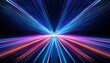 © Kyron - Abstract Neon Futuristic Background Bright Rays And Lines Neon