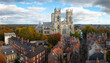 © teamjackson - Aerial cityscape skyline of York Minster Cathedral and cityscape skyline