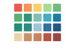 © Krtola  - Color palette featuring a vibrant grid of rounded squares, showcasing a spectrum of hues for creative design