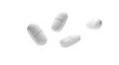 © Runa - Four white oblong pills with score marks isolated on transparent background