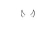© Anisah - Simple hand drawn illustration of devil horns isolated on a plain white background