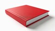 © Maryna - Red book isolated on white backdrop. Closed cover book on plain background. Education literature study concept. Textbook object for reading learning knowledge.