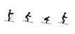 © Татьяна Лесогор - winter sports, set of skiers in different poses, human figure icon, healthy lifestyle, sports, competition