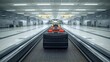 © linno - Luggage on Airport Conveyor Belt A Dynamic  of Smooth Baggage Handling in a Modern Arrivals Hall