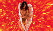 © Volodymyr - Angelic woman with wings. Beauty sexy nude woman with angel wings. Sensual angel for valentines day. Love valentine. Sexy naked woman body cover feather wings. Sensual beauty female model angel.