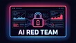 © kanesuan - AI Red Team Cybersecurity Concept with Secure Padlock and Data Graphs
