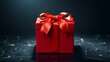 © Sharon - A luxurious red gift box with satin bow, evoking elegance and celebration.
