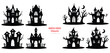 © Austomi's World - PrintHaunted house silhouette, spooky Halloween clipart, gothic building vector, eerie tree design, horror night illustration, creepy castle graphic, moonlight scene