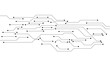 © Butterfly - Technology digital circuit board background. Technology black circuit diagram.High-tech connection system on a white background.