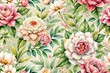 © ARTSPRIO - Flowery pattern with pink and white flowers