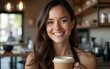 © Mia - Female owner local business coffee. Generate Ai. High quality
