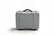 © si - big gray travel suitcase, png file of isolated cutout object with shadow on transparent background. High quality