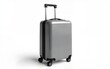 © si - big gray travel suitcase, png file of isolated cutout object with shadow on transparent background. High quality