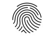 © RubinaAkter - Black line fingerprint on a white background depicts security verification biometric