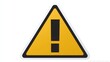 © ปฏิภาน ผดุงรัตน์ - Warning sign indicating caution and potential danger. The sign features a yellow triangle with a black exclamation mark in the center