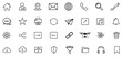 © IronVortex - Contact icon set line style vector for website and business. Communication icon pack with home phone email location address internet. Contact information web icons set for website and business cards