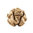 © Sidhu - Crumpled paper ball texture close up industrial material isolated isolated on transparent background