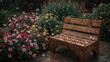 © Lasvu - A flower bed and a bench made from reclaimed pallets during a hailstorm