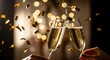 © Narongdet - Celebration toast with champagne party venue event festive atmosphere close-up view joyful moments