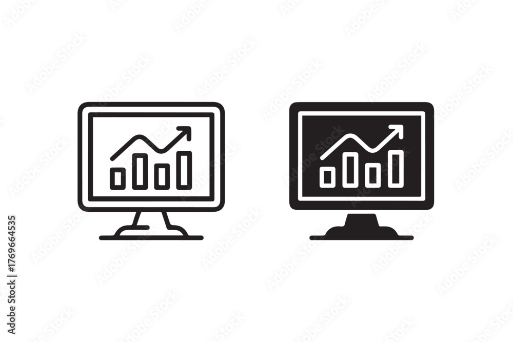stats, arrow, decrease, graph, business, diagram,... business growth chart icon with upward arrow analytics dashboard symbol ...