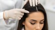 © ArtSync Studio - Hair Health Check Dermatologist Examining Woman's Scalp for Hair Loss Concerns