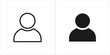 © MamwaraStock - Outline and solid icon of a person symbol