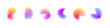 © Mirotvoric - Set of defocused soft color gradient circles for creative graphic. Abstract color watercolor blur mesh shape on white background. Color gradation blend mesh, holographic chromatic blur.