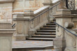 © Artem Kniaz - old school urban cathedral architectural patterns of ancient marble stairs and handrails historical building entrance shapes close up